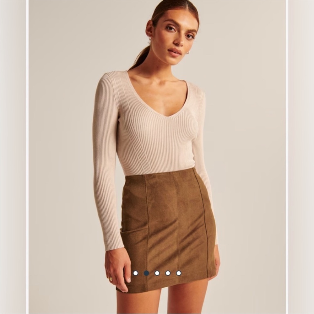 Abercrombie Brown Suede Skirt